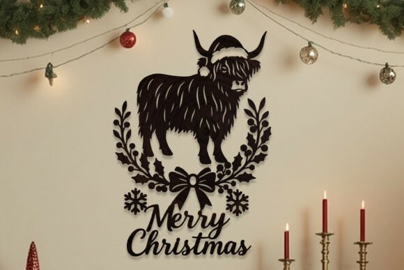 Download Laser Cut Christmas Highland Cow SVG - Christmas highland cow svg Collection