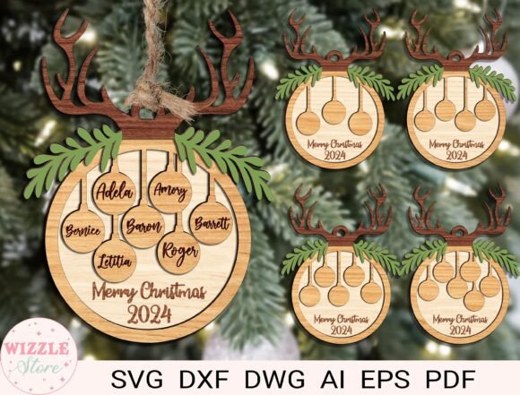 Download Personalized Family and Pet Ornament Svg - Premium Resources